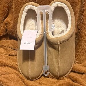 Auden Men’s Size 9 Warm Brown Suede Leather Slippers NEW